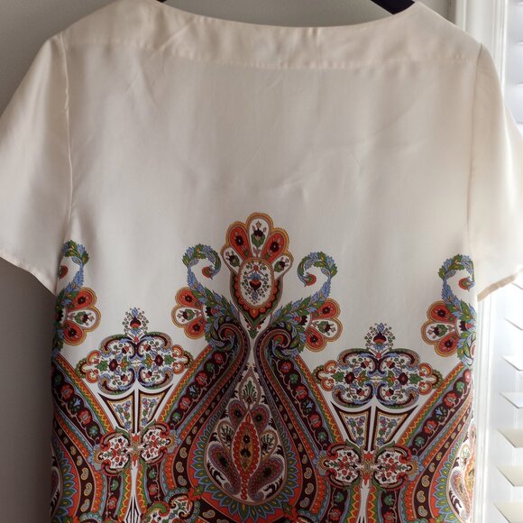 'Talbots' Short Sleeve Blouse Size 14 100%Silk EUC - Picture 14 of 15